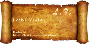 Loibl Vivien névjegykártya